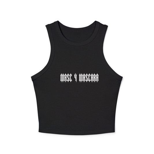 "Masc 4 Mascara" Womens Micro Rib Racer Tank Top