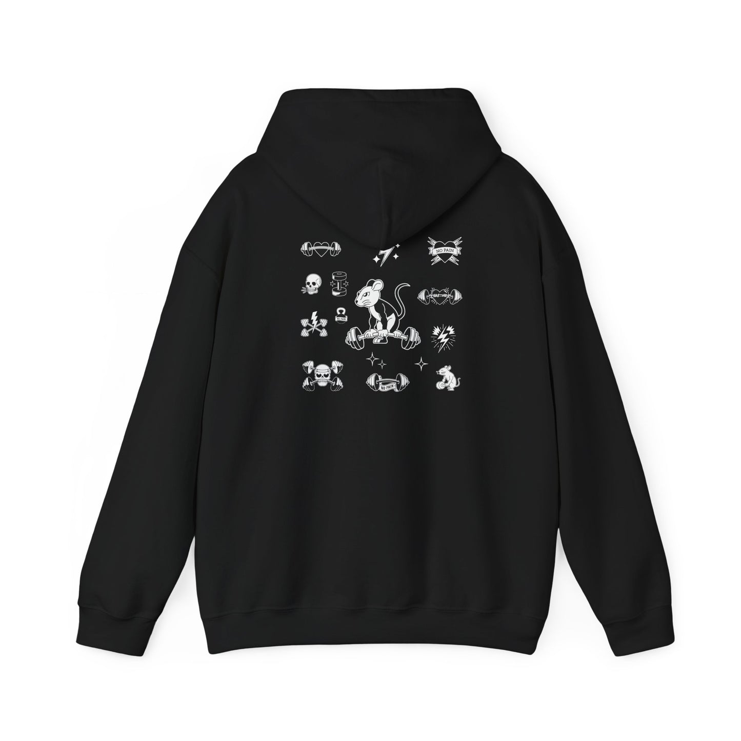 "Gym Rat" Flash Tattoo Heavy Blend™ Hoodie