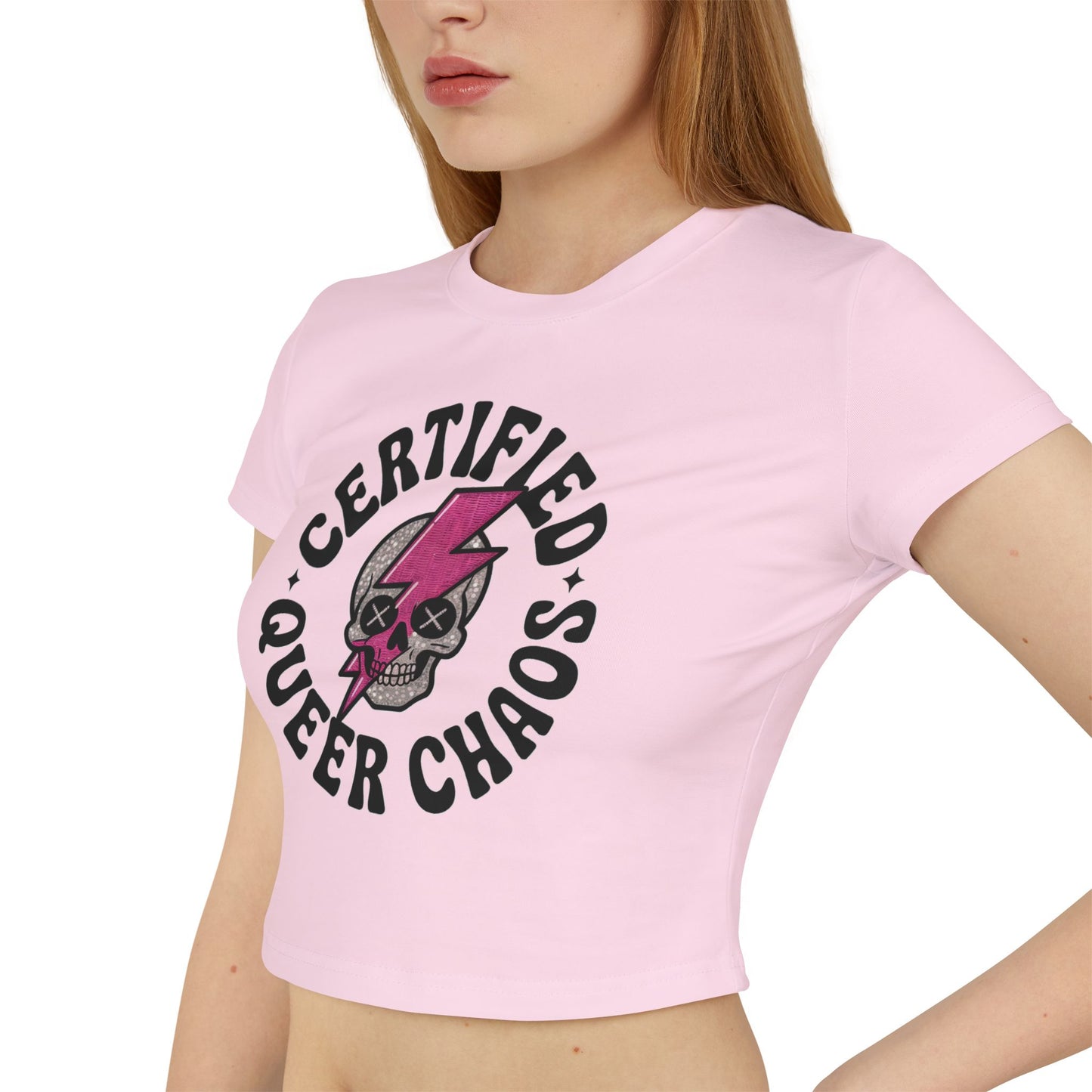 "Certified Queer Chaos" Women's Baby Tee