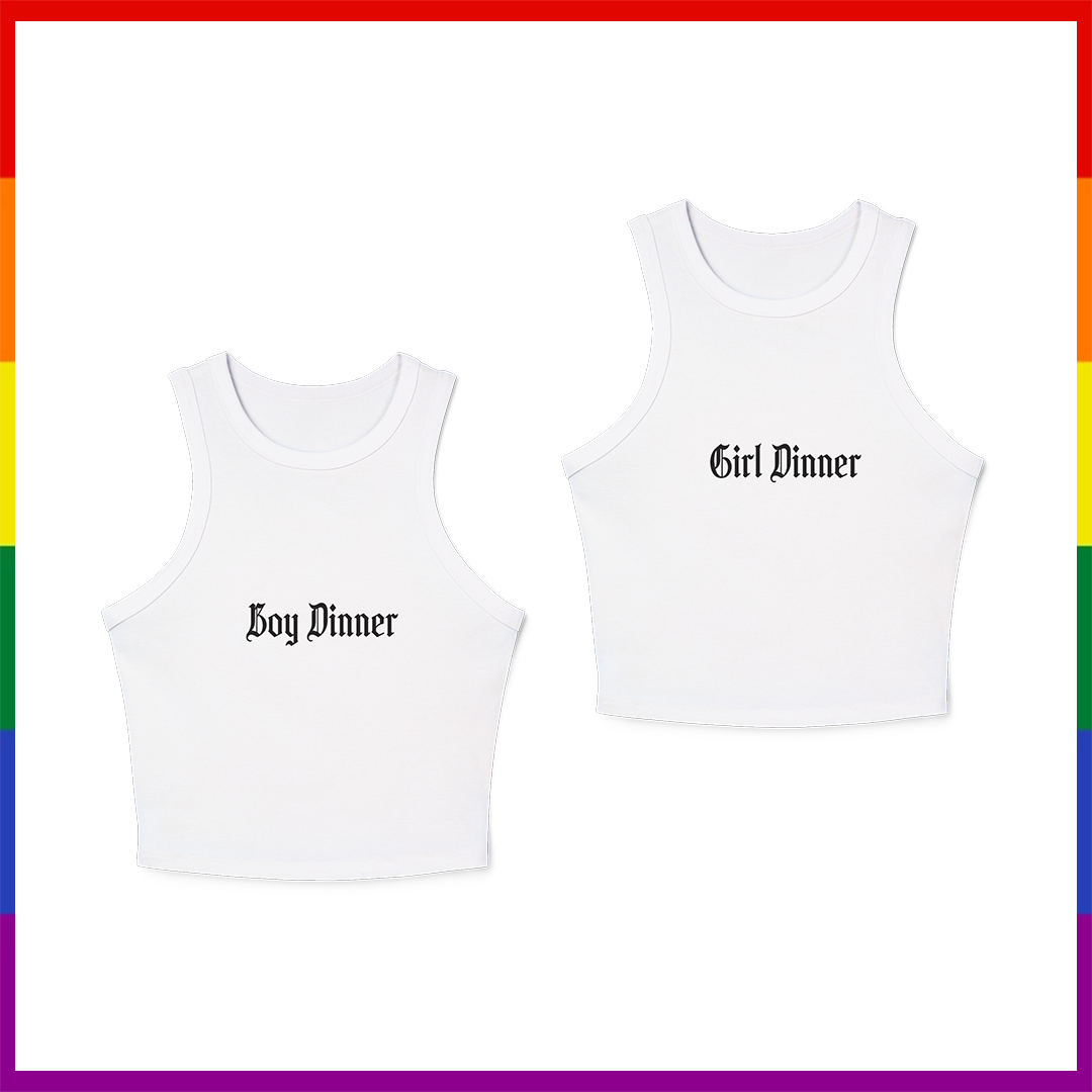 Snack Time Bundle - Boy + Girl Dinner Micro Rib Tanks