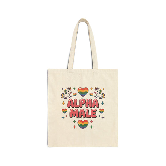 "Alpha Male" Canvas Tote Bag