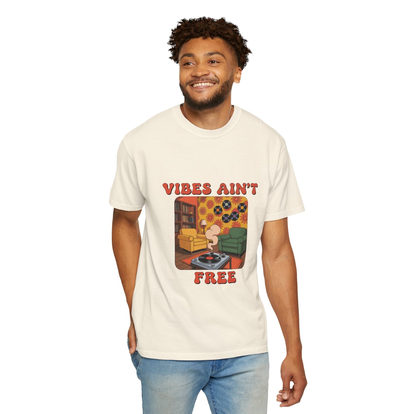 "Vibes Ain't Free" Unisex Dyed T-shirt