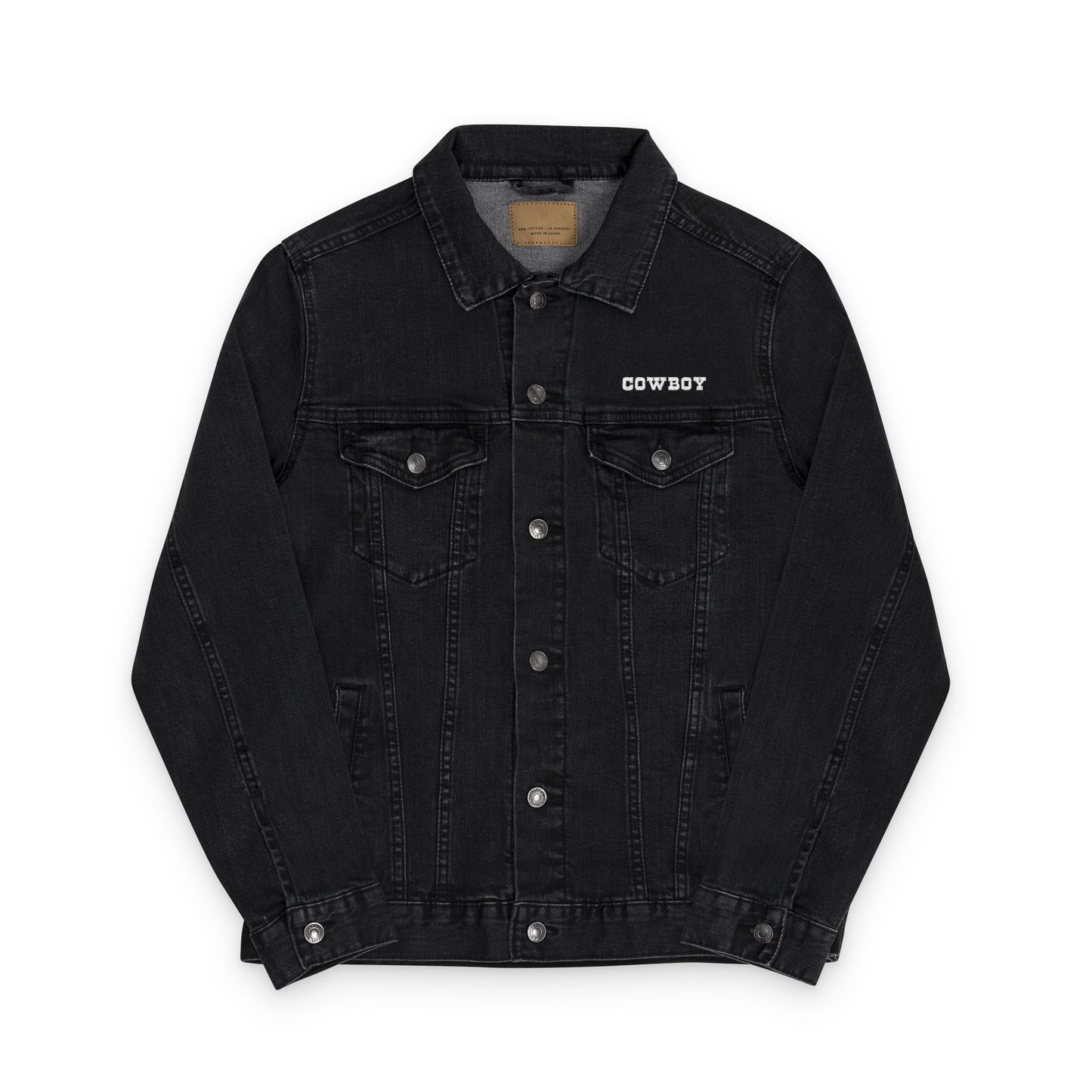 "Cowboy" Unisex Embroidered Denim Jacket