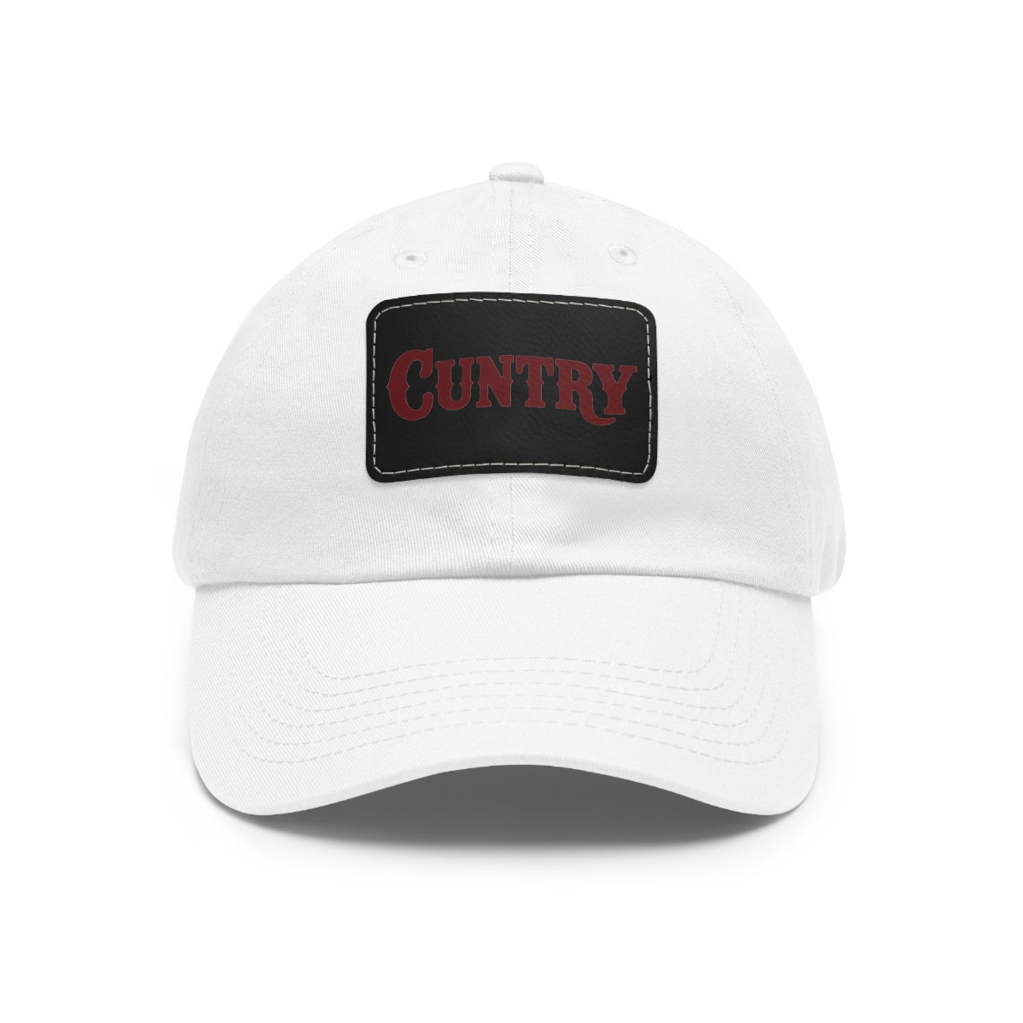 "Cuntry" Beyonce Inspired Rustic Dad Hat with Leather Patch