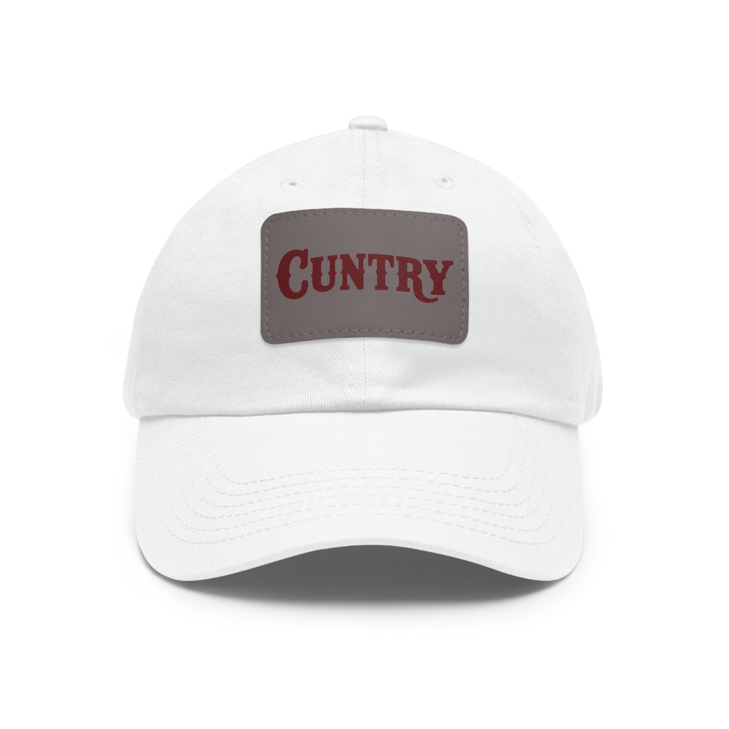 "Cuntry" Beyonce Inspired Rustic Dad Hat with Leather Patch