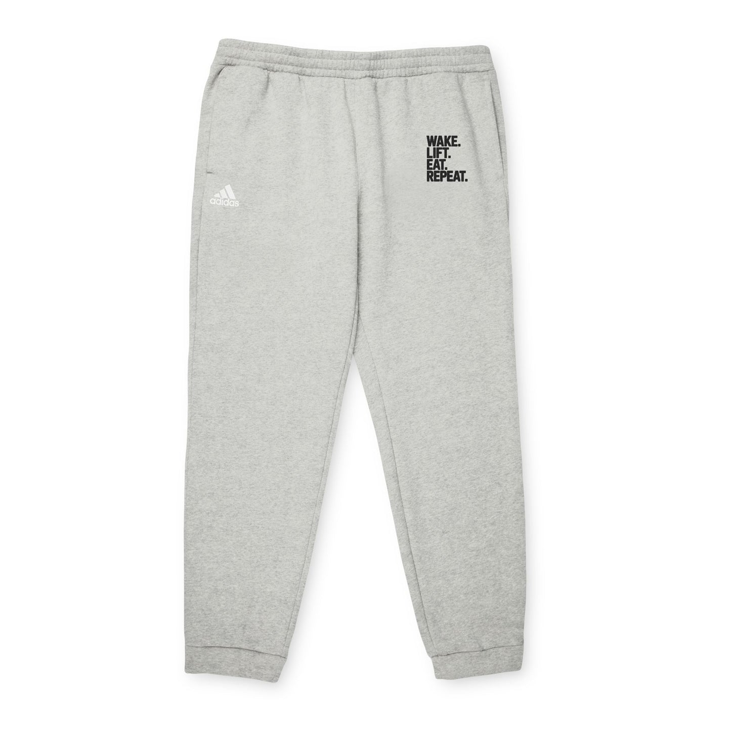 "Wake Eat Lift Repeat" Adidas Fleece Joggers