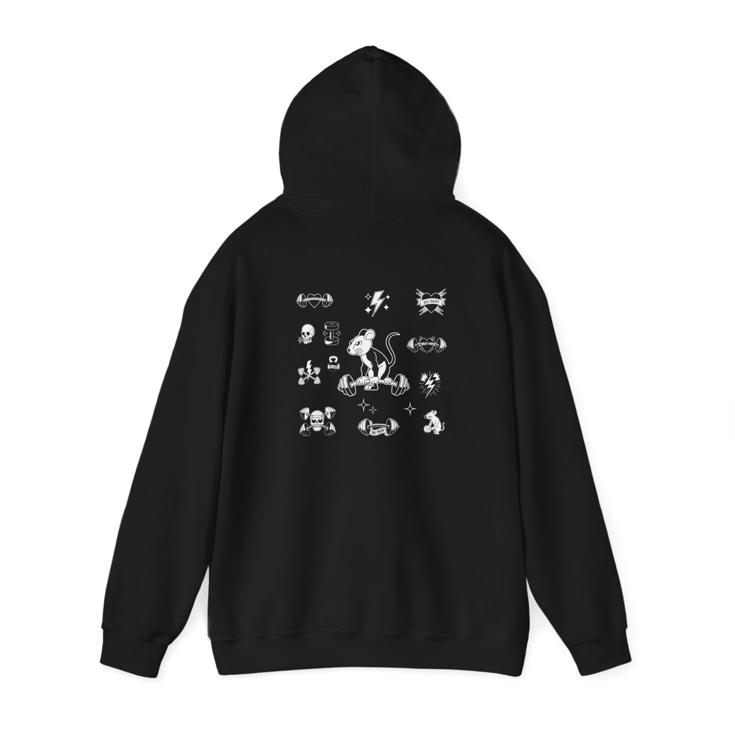 "Gym Rat" Flash Tattoo Heavy Blend™ Hoodie