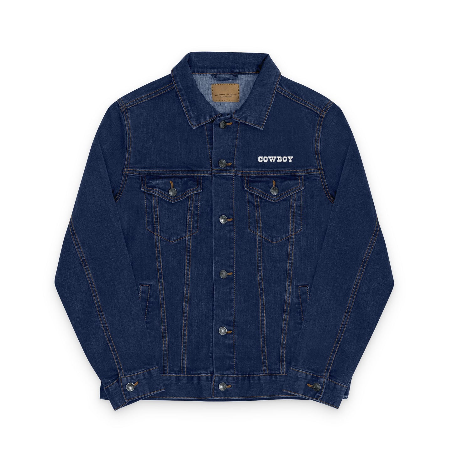 "Cowboy" Unisex Embroidered Denim Jacket