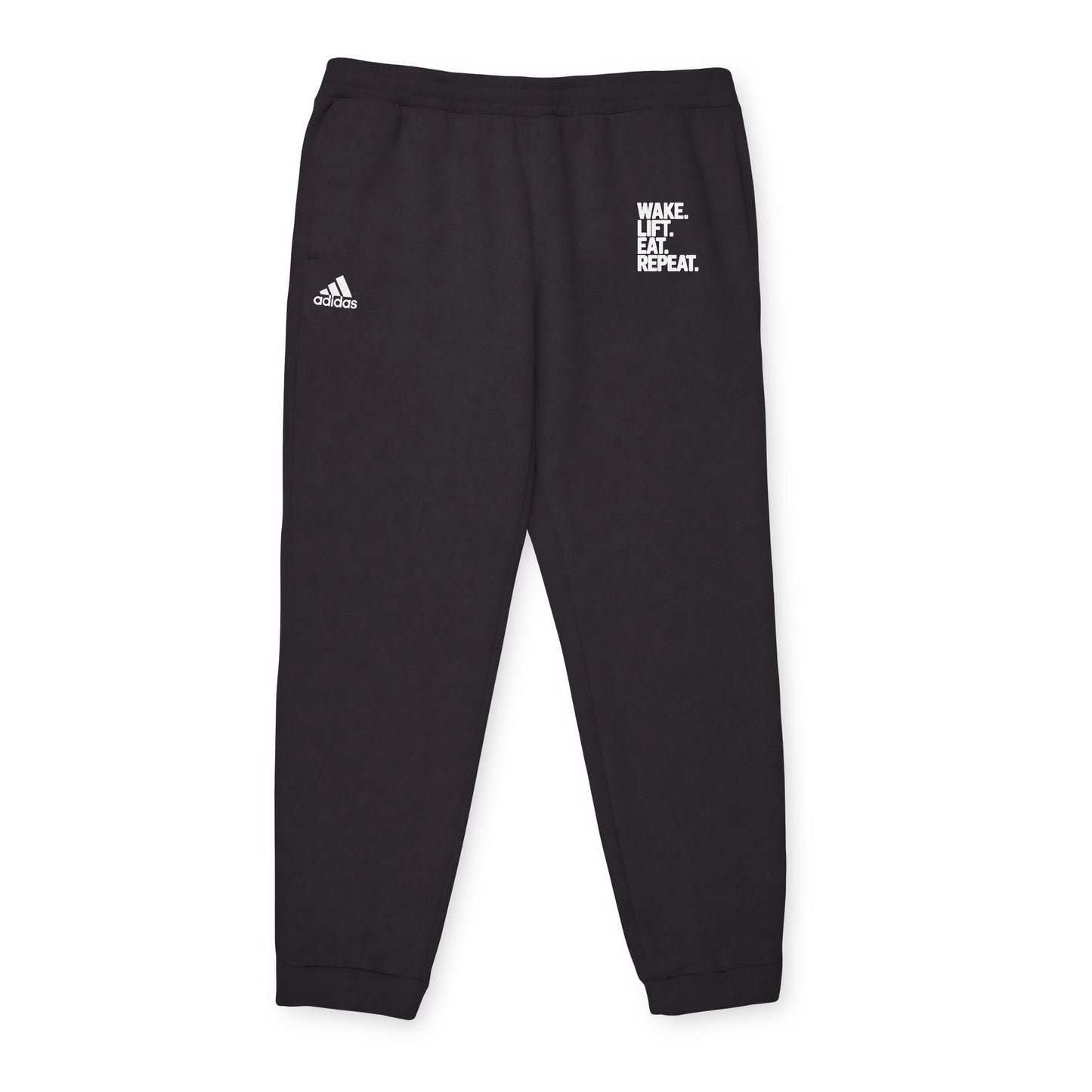 "Wake Eat Lift Repeat" Adidas Fleece Joggers