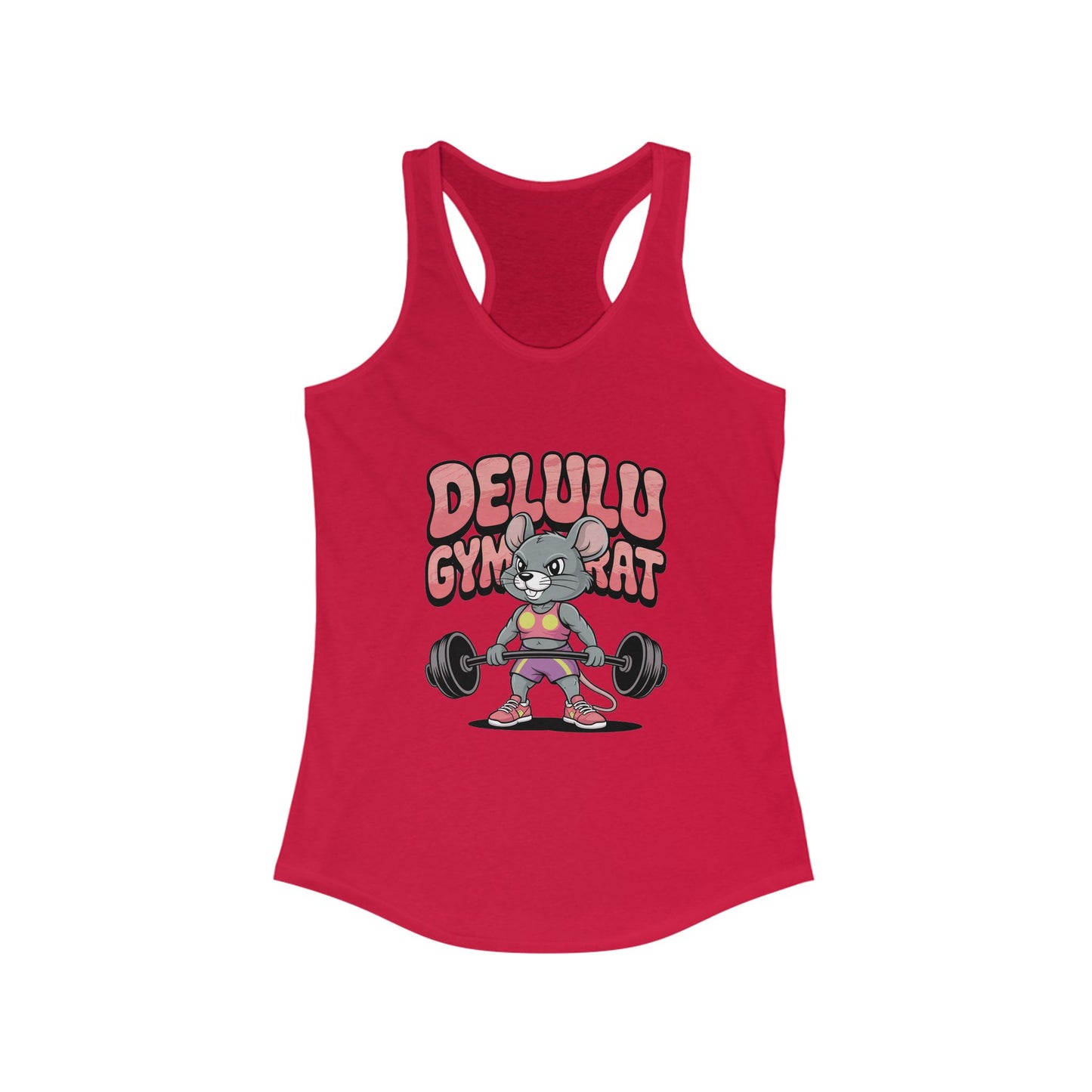 Delulu Gym Rat - Women's Athletic Racerback - red 