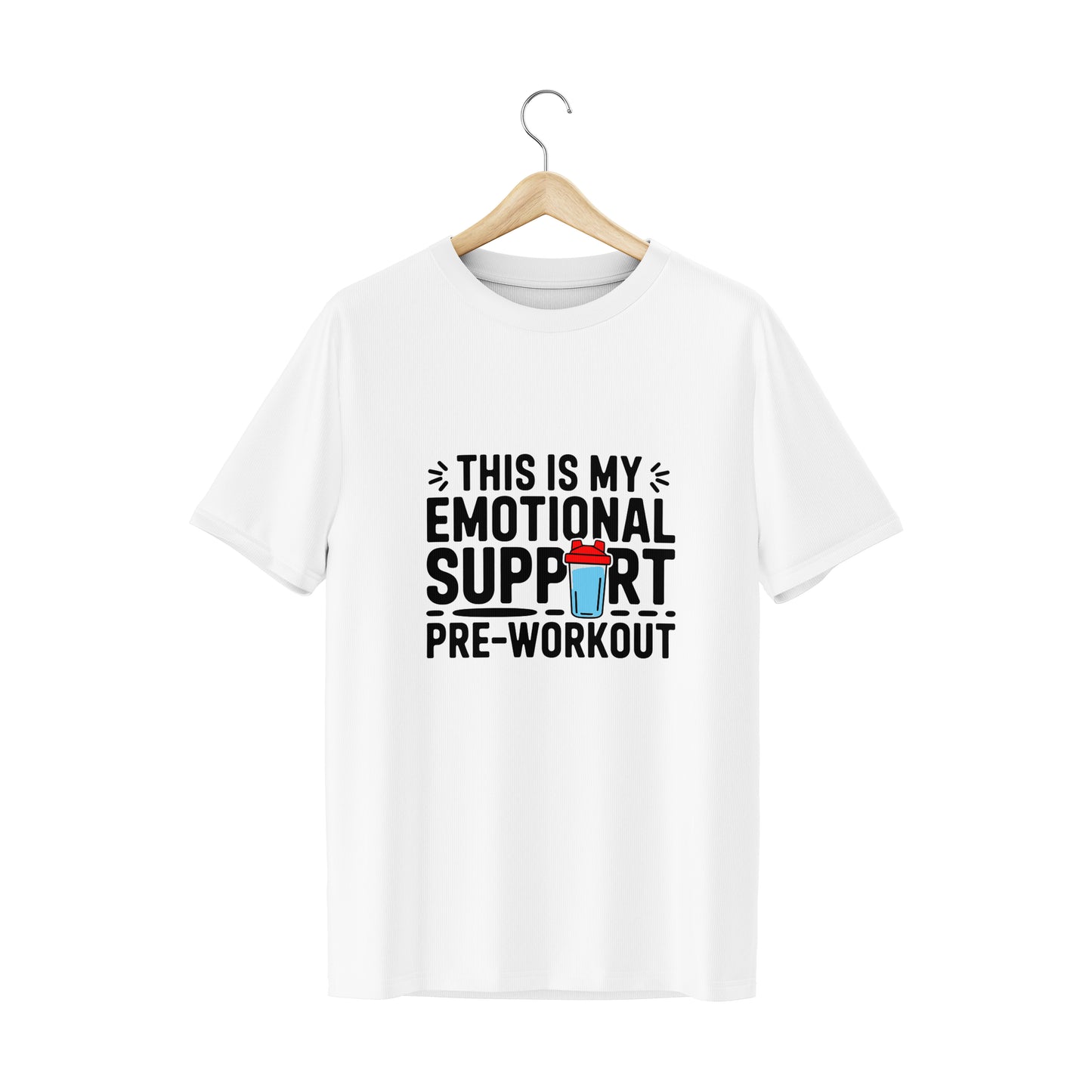 Emotional support Pre Workout  on hanger- Mens- white